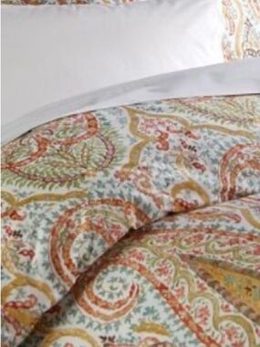Pottery Barn Agatha Paisley Duvet Cover Full/Queen Cotton Multicolored Boho